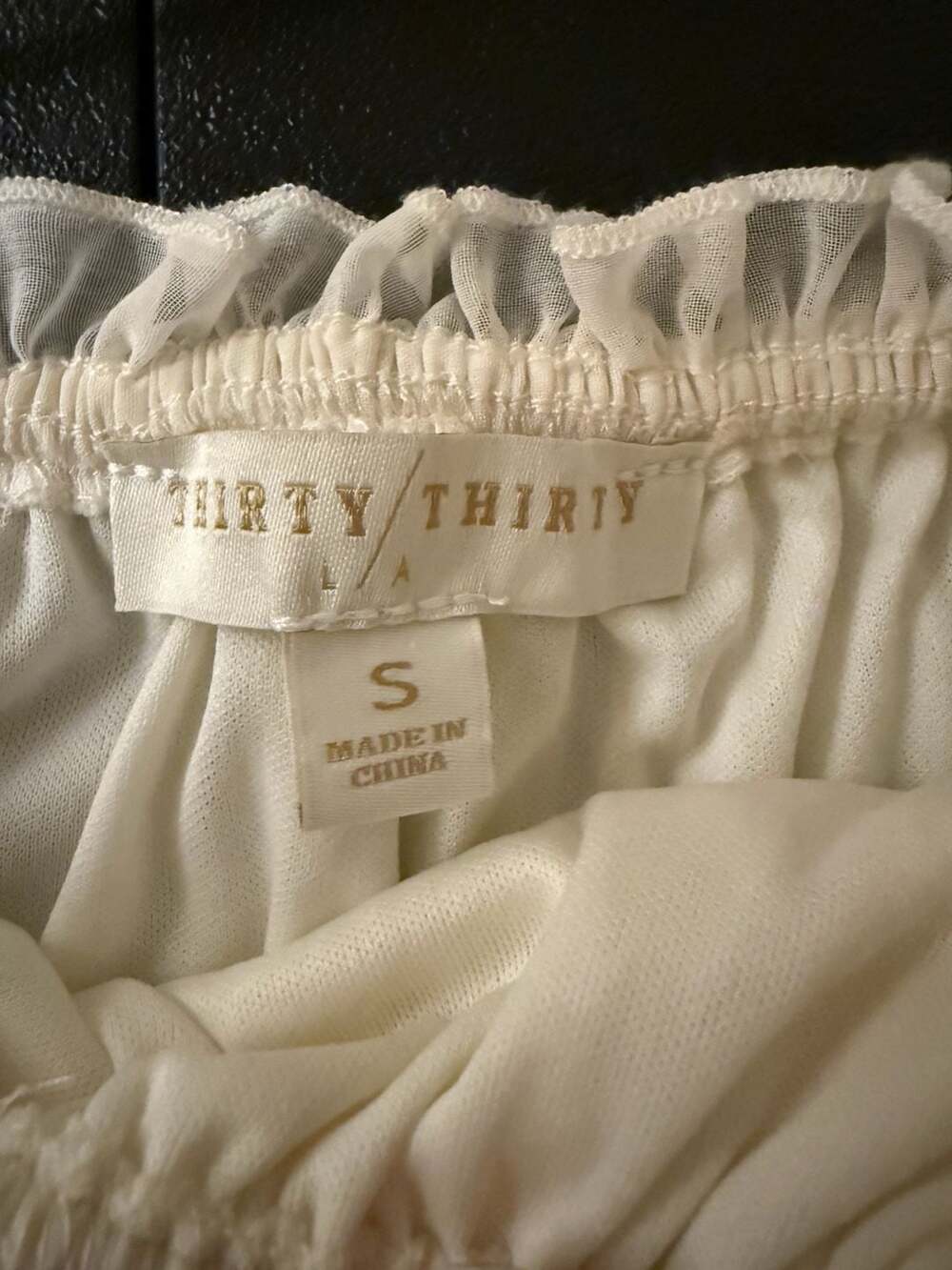 Thirty Thirty L/A Cream Ruffled Chiffon Crop Top and Maxi Skirt Two-Piece Set - Picture 5 of 8